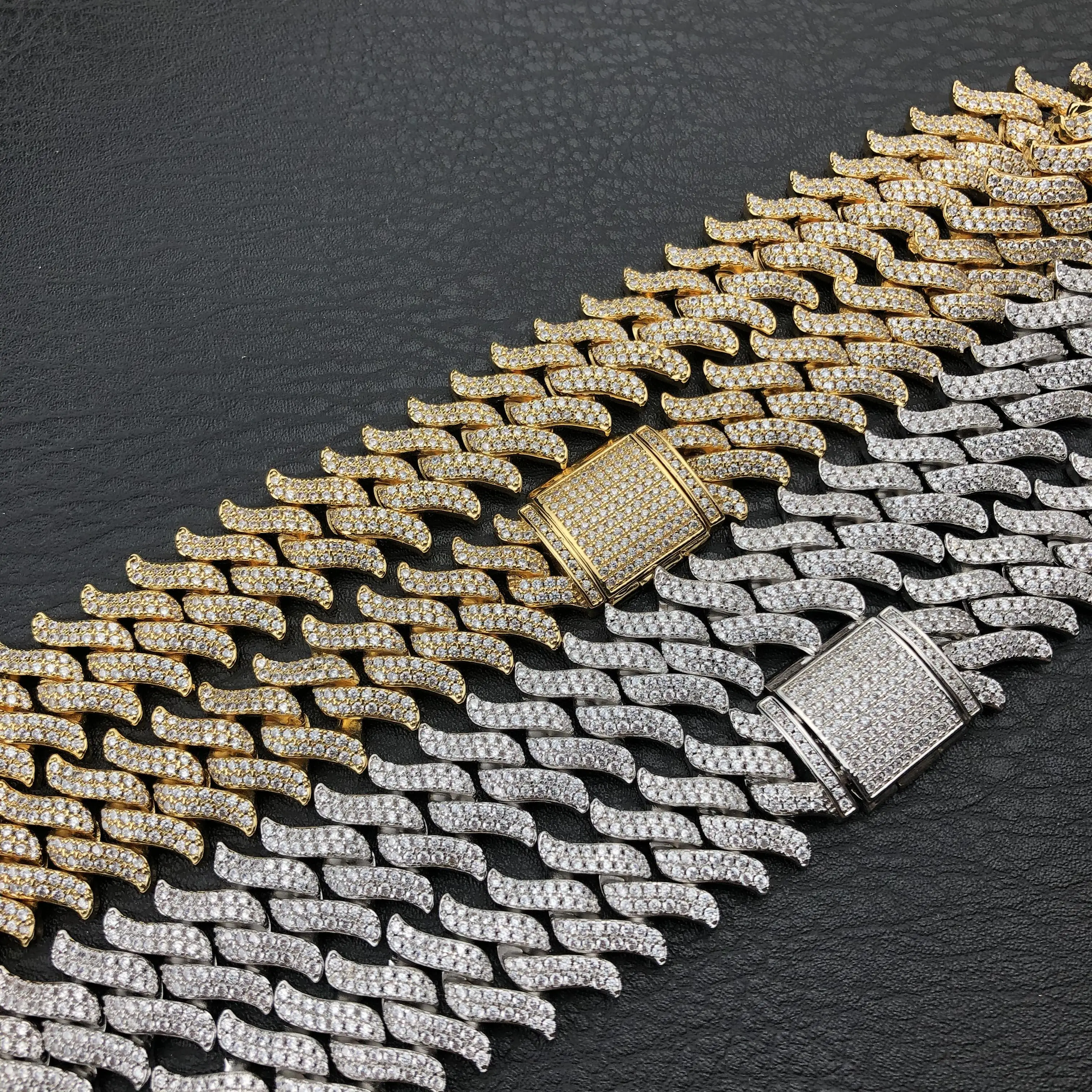 YSS Jewelry wholesale 15mm Spiked Diamond Cuban Chain