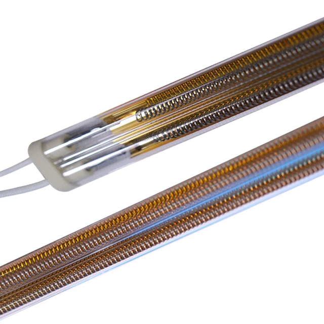 Factory Wholesale Quartz Glass IR Infra Red Heater Halogen Tube Bulbs for Paint Room