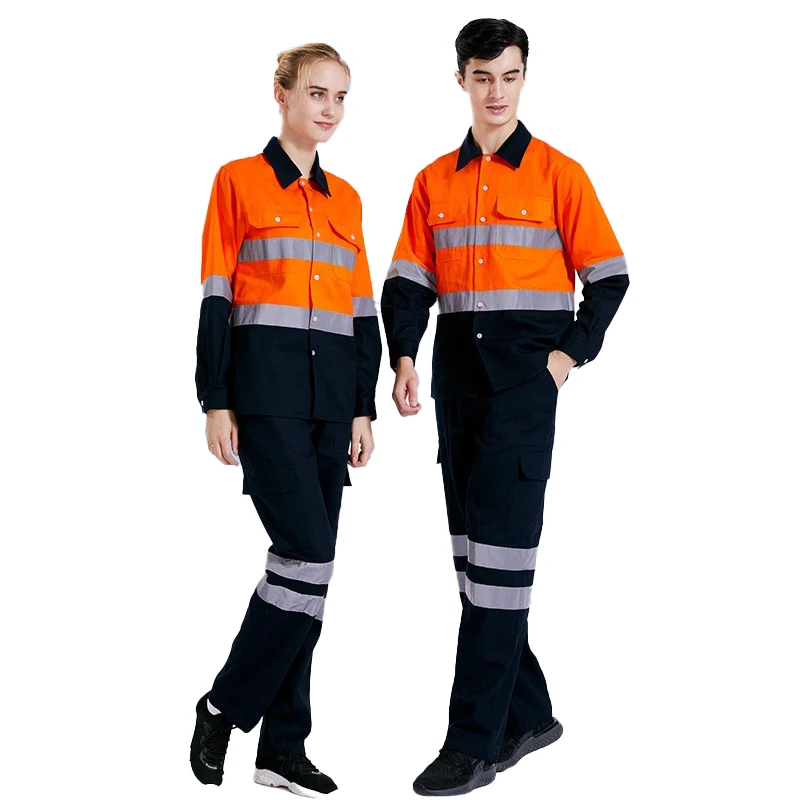 New Design 100% Pure Cotton Security Uniforms Customized Work Clothes With Two Pieces