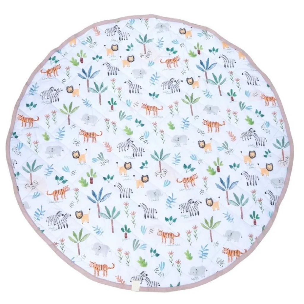 2023 New Design Stylish Colorful Non Toxic Rug Quilting Design Newborns Carpet Anti-Slip Round Design Baby Floor Play Mat