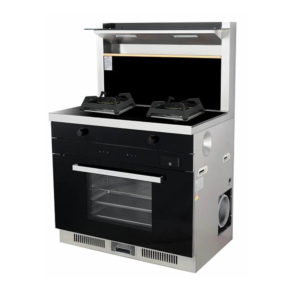 Integrated Stove Ih Cooker Multi-functional Gas and Range Hood + Gas Hob +Single Steam and Oven