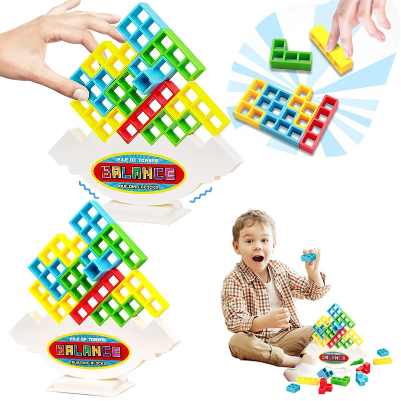 Stackable Russia Building Blocks Balance Game Toy Interactive Toys Gift Educational Toys For Kids Swing Building Blocks