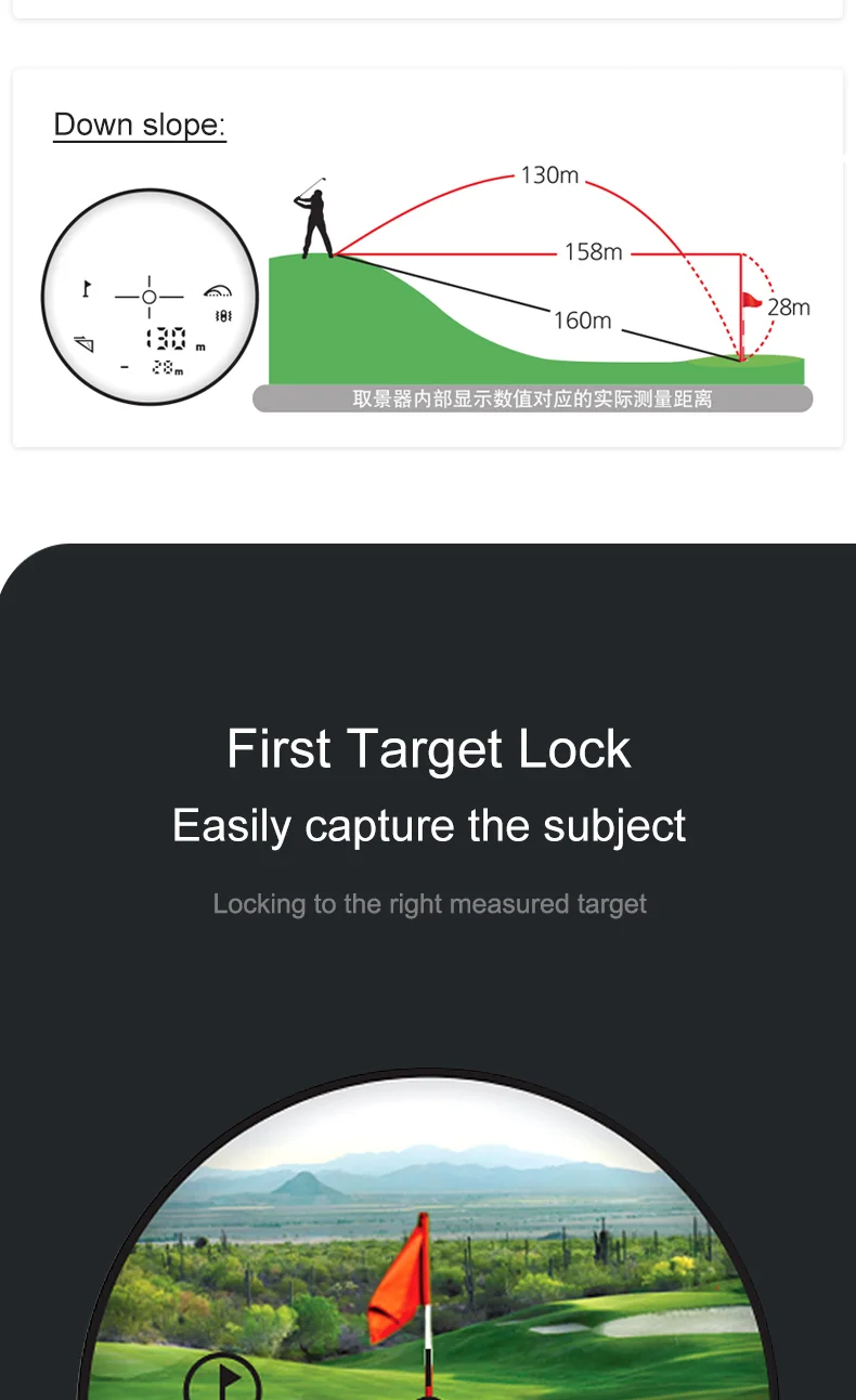 2023 NEW Laser Golf Rangefinder with slope Flag Pole Locking Vibration Function SNDWAY range finder SNDWAY  SW-M700