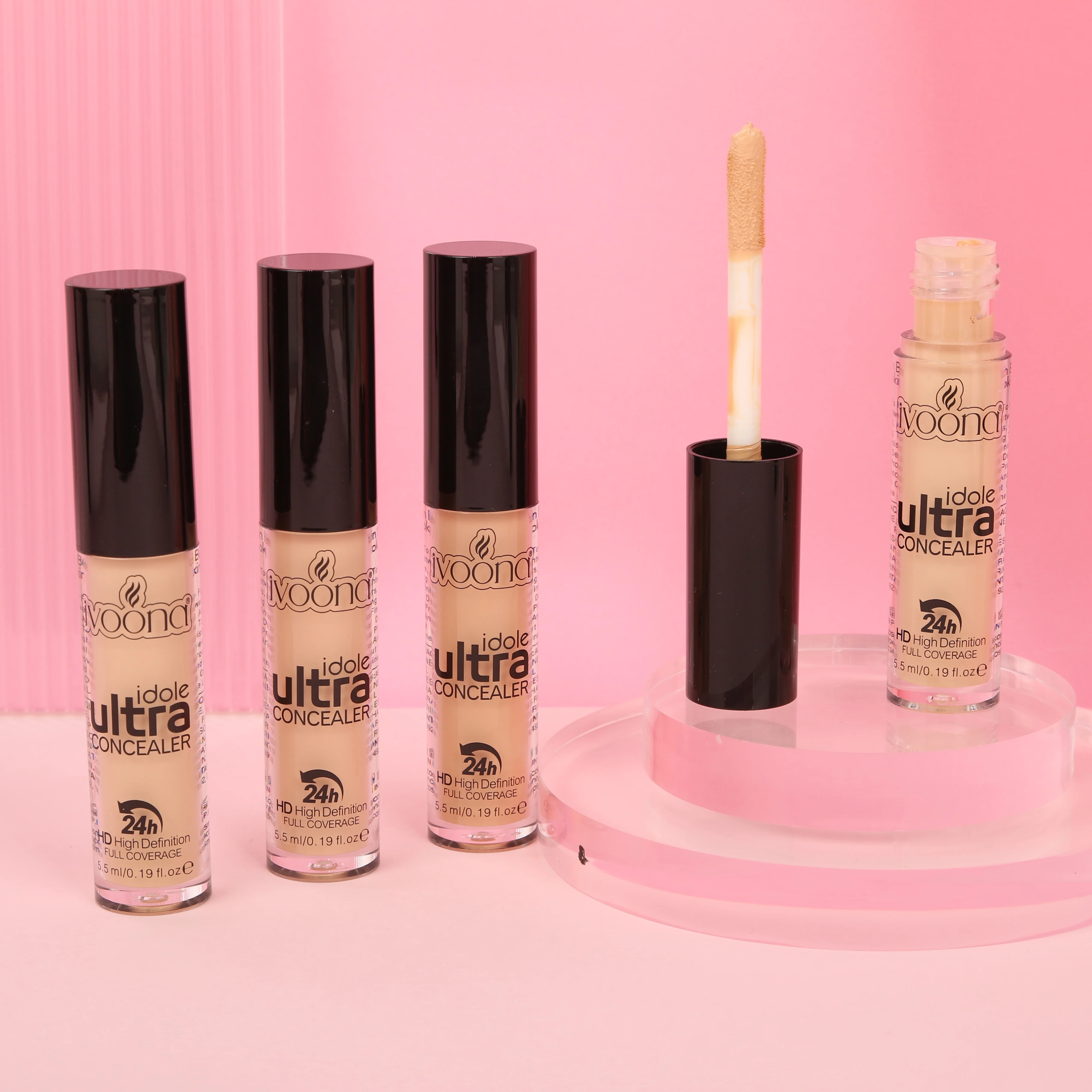 Full Coverage Mineral Concealer Long Lasting Liquid Formula with Labeling Pattern