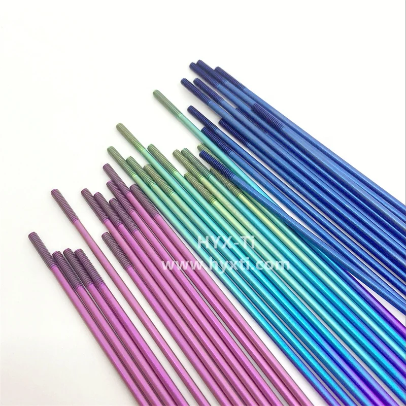 Purple Pillar Gr5 Mountain Bike Titanium Alloy Bicycle Spokes Bending Head Titanium Spoke Frame