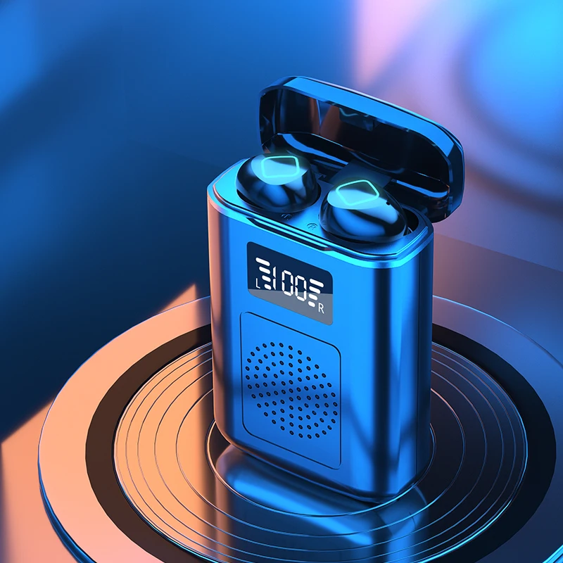 
Multifunctional 4 in 1 Wireless Earphone Super Stereo Sound Earphones 4000mAh Power Bank Charging Case Headset 