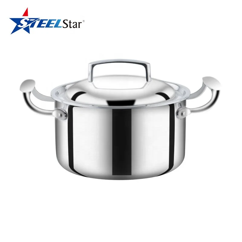SUS304 stainless  steel triply/3ply/3 layer Casserole dutch oven clad