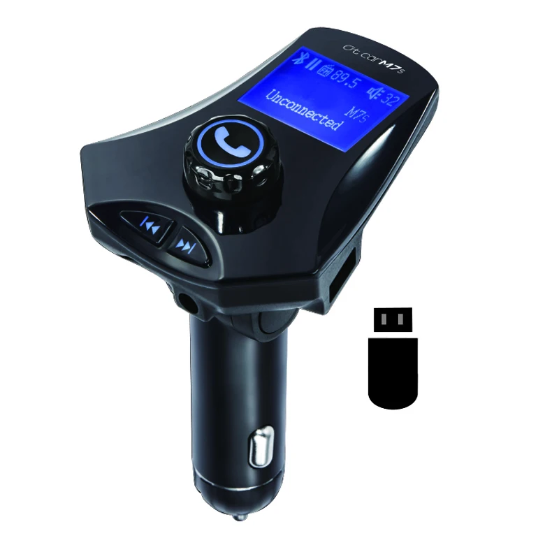 Dropshipping M7S FM Transmitter BT Car Kit Wireless MP3 Player Handsfree with LCD Display USB TF Car Charger