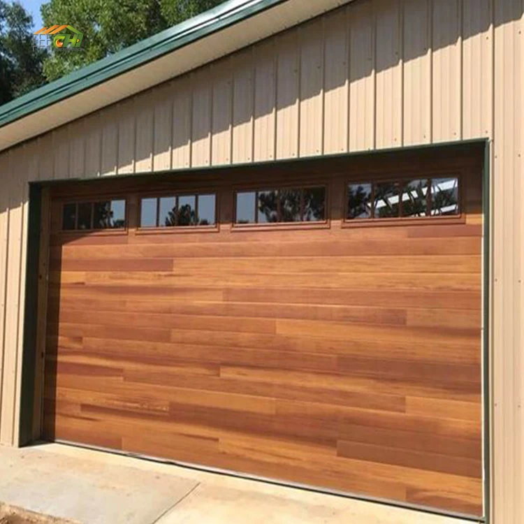 America Style Automatic 16x7 Aluminum Foam Panel Garage Door Insulated Residential Garage Door for Villa