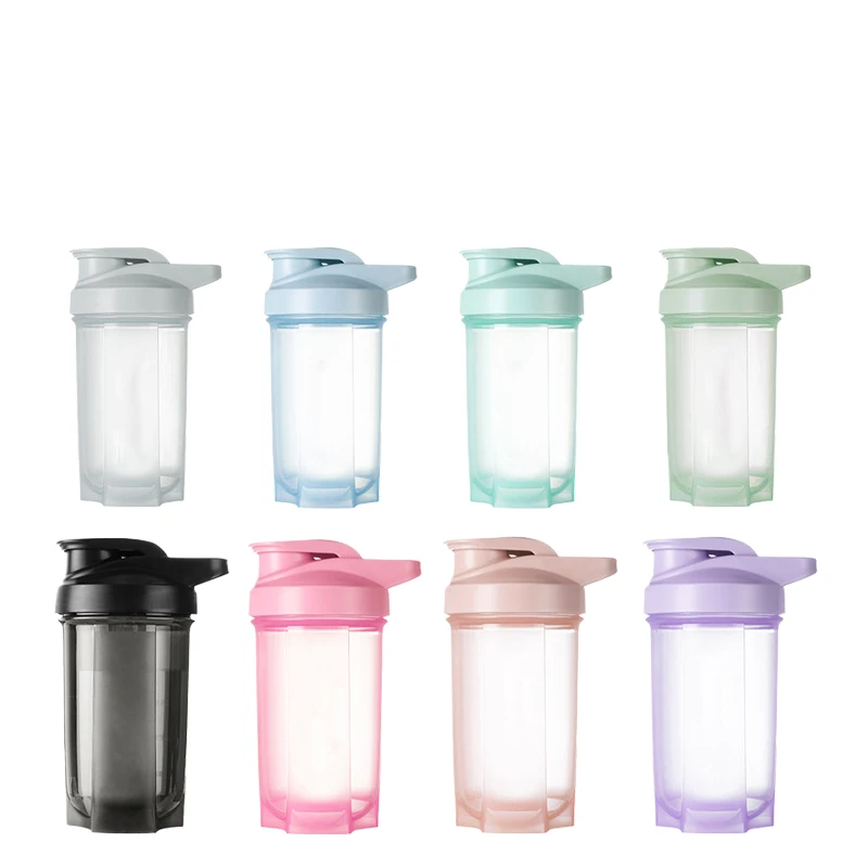 XX2236 Wholesale Custom Logo Shaker Water Bottle BPA-Free PP Material Gym Protein Shaker Cup Printed Logo for Sports Promotion