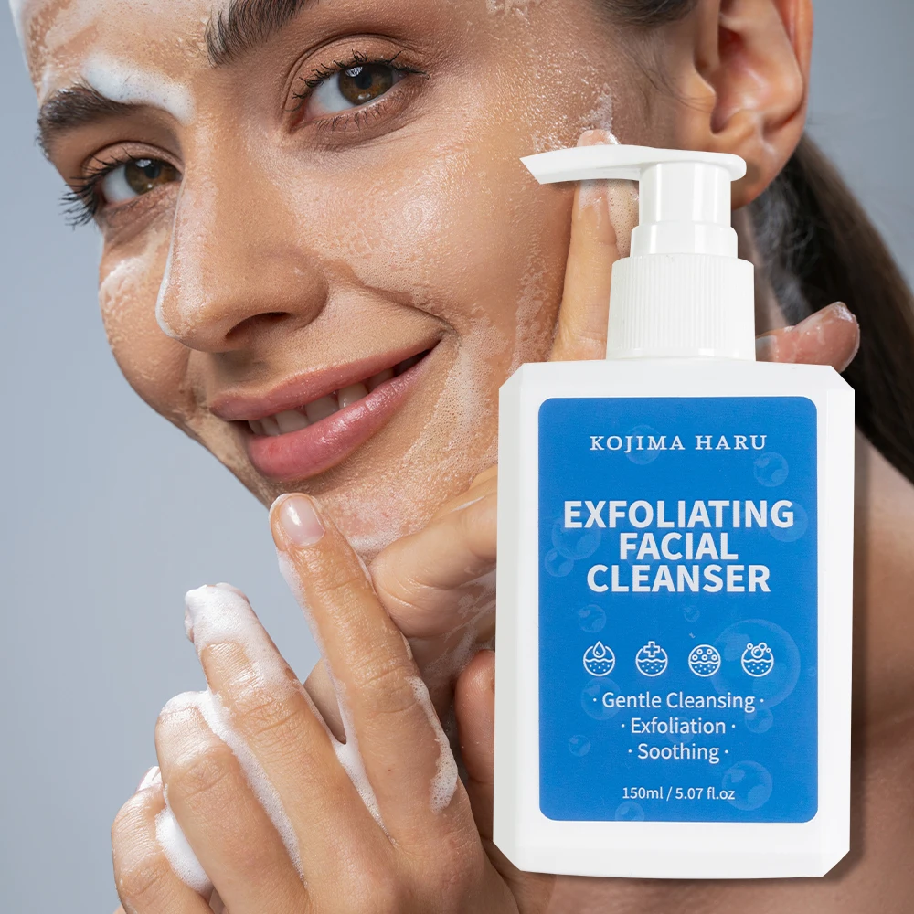 Wholesale new amino acid face wash facial cleanser hyaluronic acne foaming turmeric facial cleanser for korean