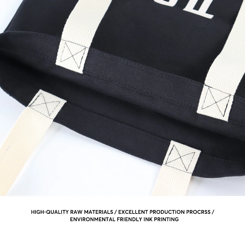 High quality christmas tree cotton fabric canvas shopping tote storage bag Cotton or pp webbing