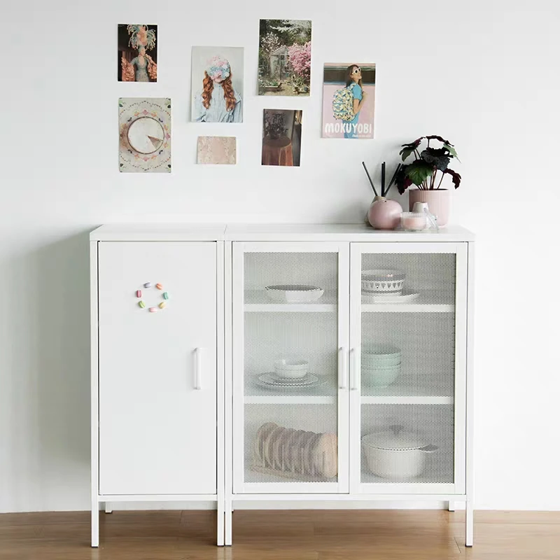 China Kitchen Cabinet Metal Chests With Net Door Cheap Cupboard For Living Room