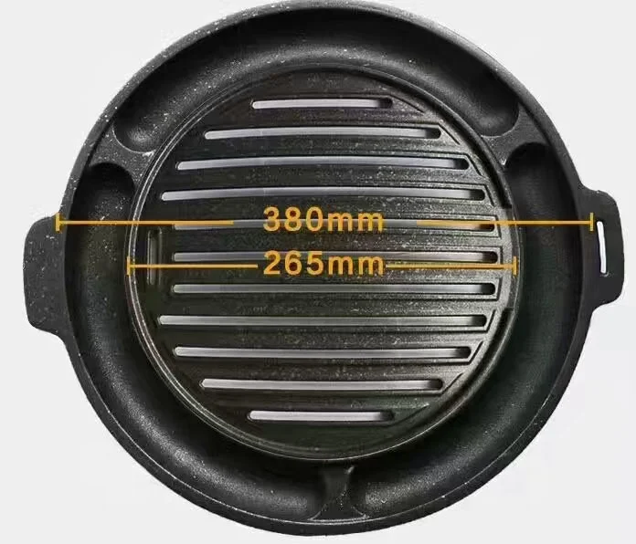 Korean bbq grill restaurant use nonstick bbq grill plate cast iron fireplace plate korean BBQ cast iron grill pan