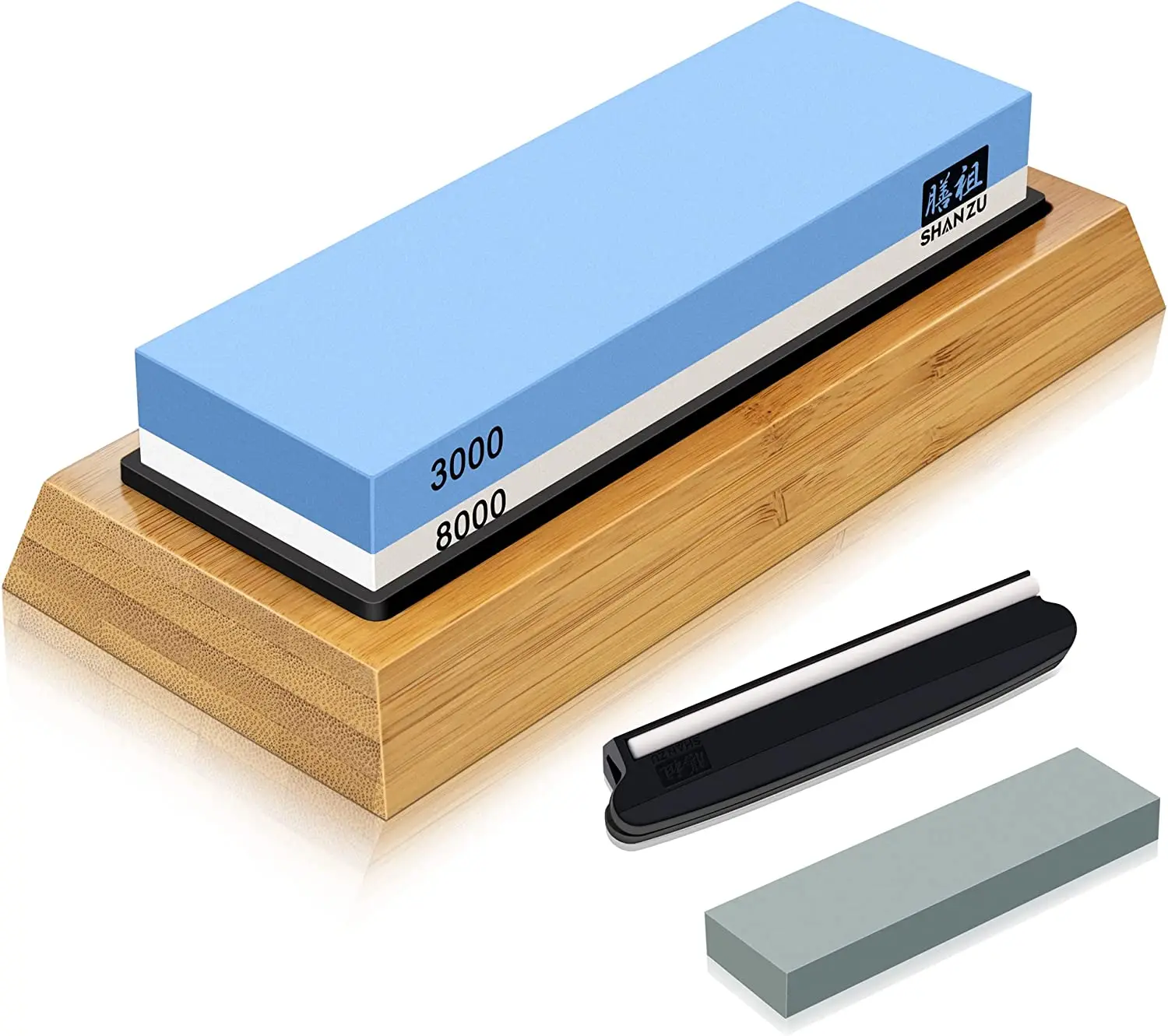 SHAN ZU blue and white 3000/8000 Professional Sharpening Stone Knife Sharpeners Whetstone
