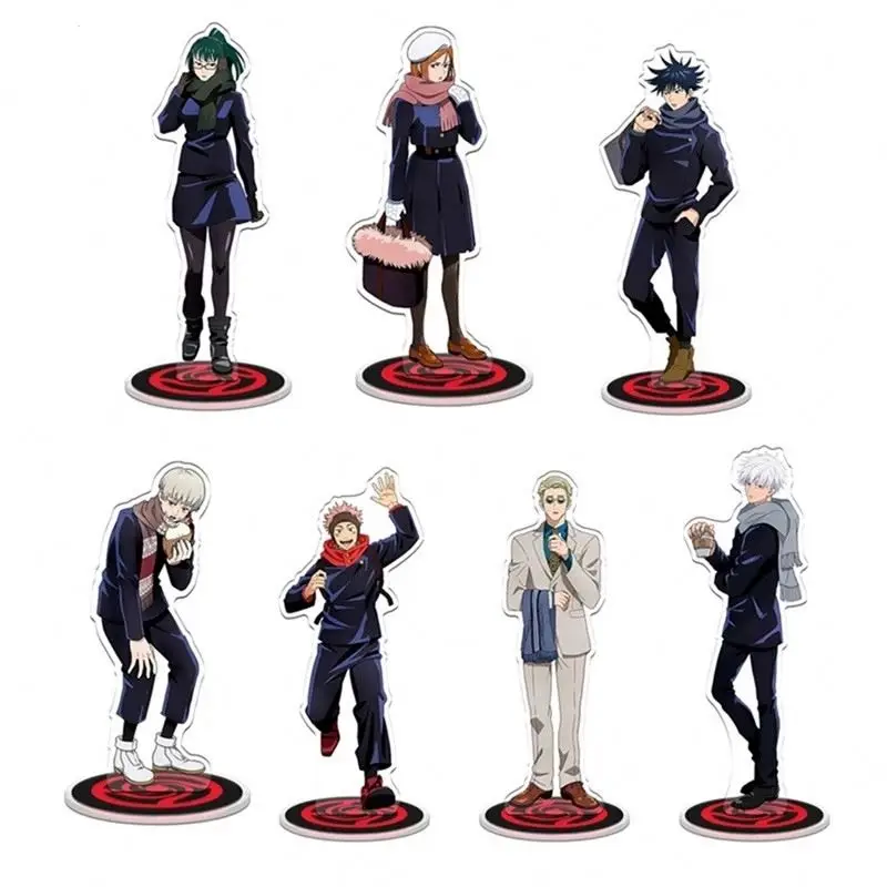 34 Designs Anime Jujutsu Kaisen Itadori Yuji Fushiguro Megumi Acrylic Stand Figures Models Plate Holder Model Plate Decor gifts