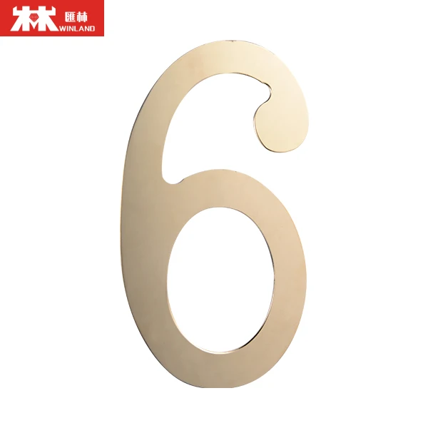 Brass Letter Sign House Office Indoor/Outdoor LED Backlit Acrylic Material Custom Logo Steel Mailbox 5 Hotels Bars Advertising