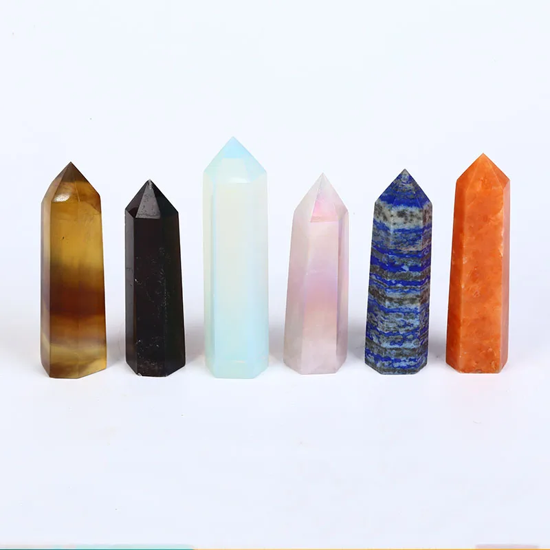 Factory customized natural high quality amethyst tower point  citrine  point healing gemstones for home decor