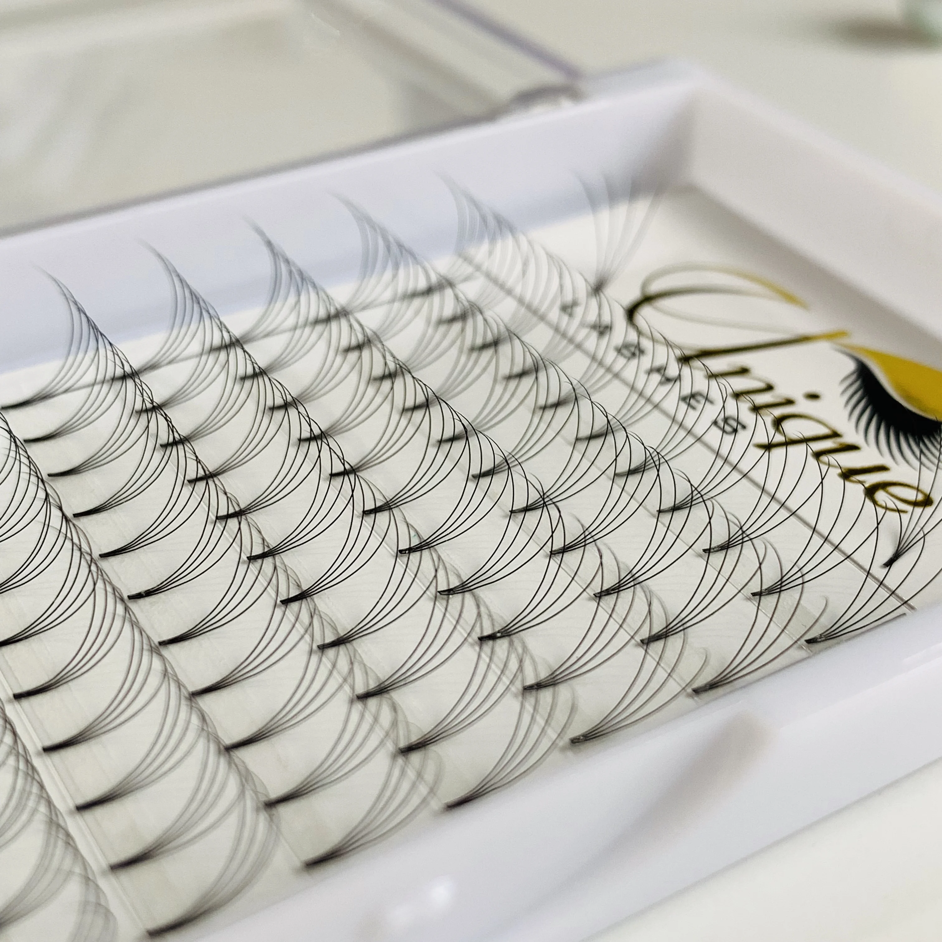 High Quality Korean PBT Material 3D-6D Pre Made Fans Lashes 0.07mm Premade Volume Fans