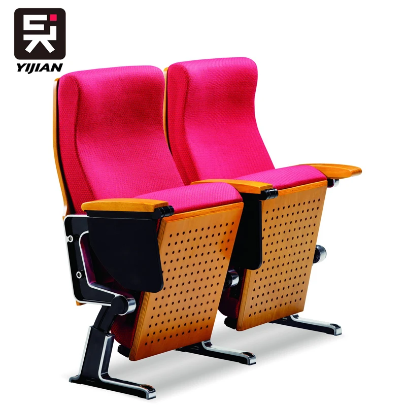 High Quality Solid Wood Lecture Hall Chair Modern Design for School Mall Theater Furniture for Auditorium Cinema