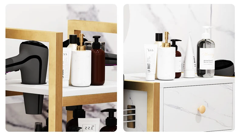 Hair Salon Equipment Furniture Make-up Hair Dressing Shop Salon Trolley Cabinet white gold trolley for beauty machine