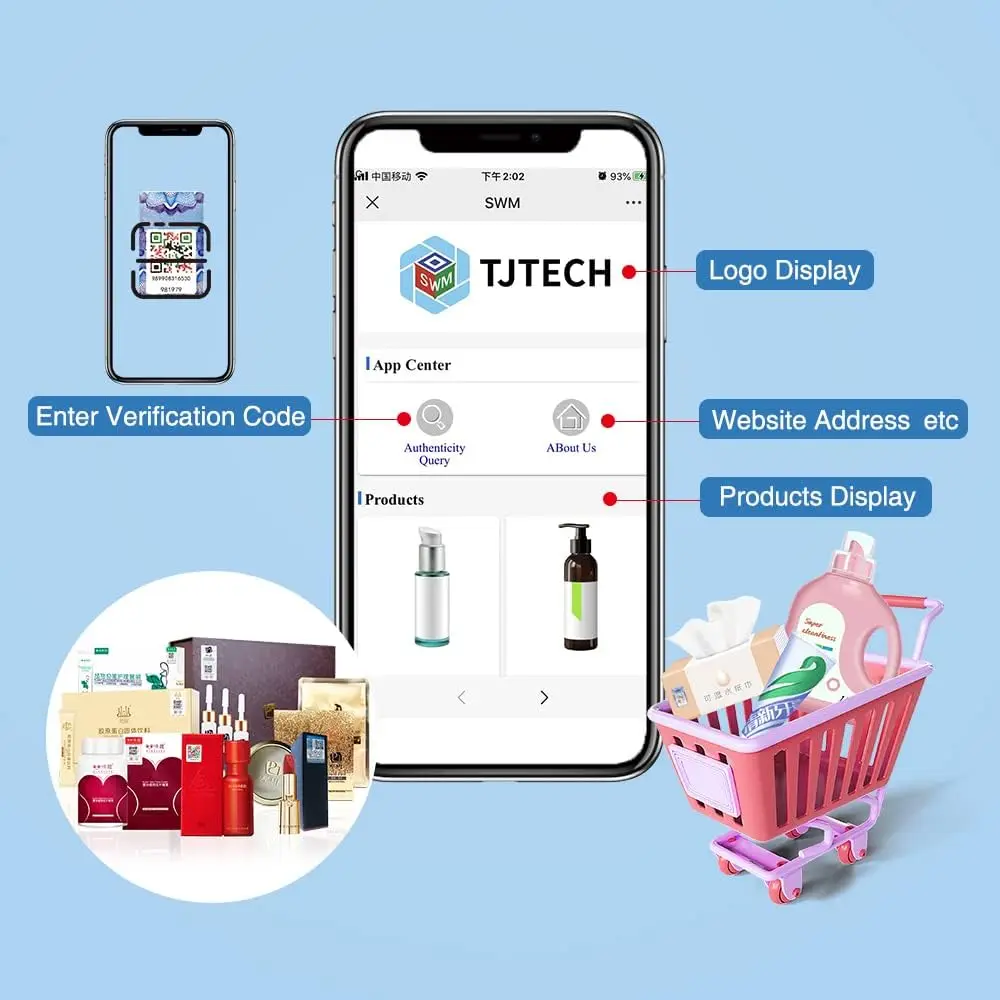 Custom personalised clear pvc print die reusable holographic authenticity sticker clear holo stickers clear qr code stickers