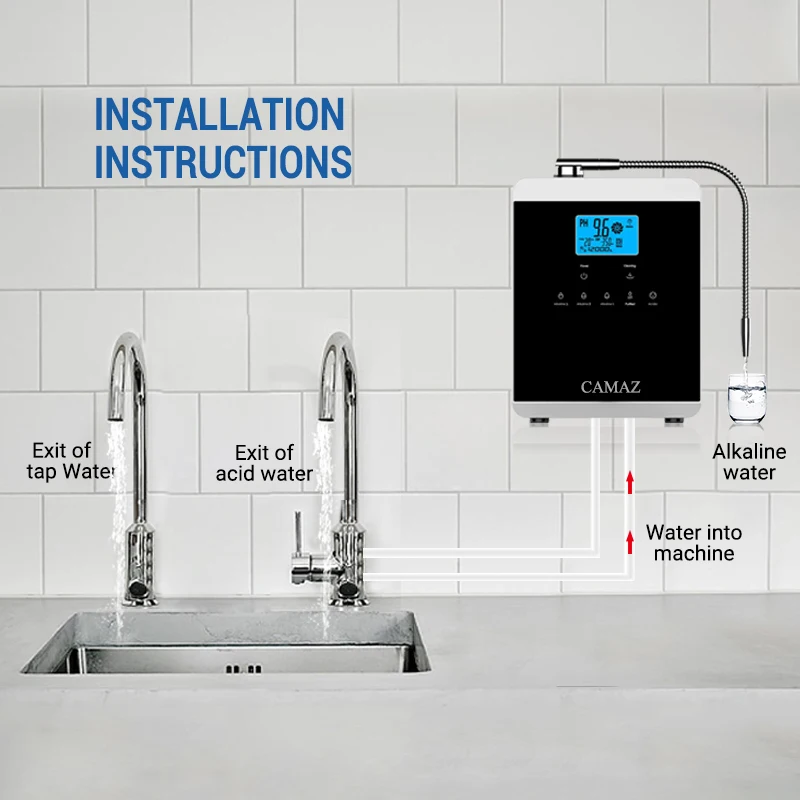 CAMAZ portable japan 11.5 ph alkaline water ionizer system electric white pure water ionizer machine
