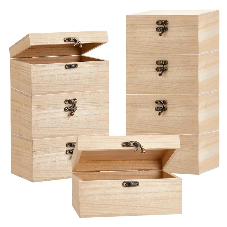 luxury present pine wooden boxes for gift pack
