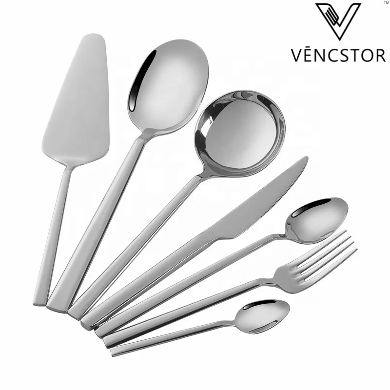 Custom Flatware Set Luxury Wedding Travel Silverware Mirror Polish Knife Fork Spoon Stainless Steel Cutlery Set
