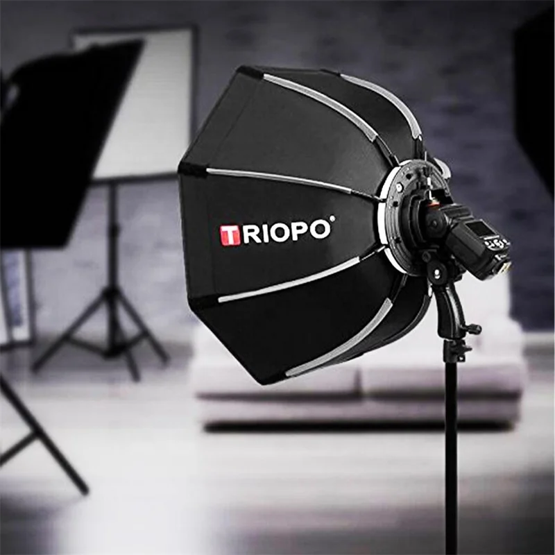 Складной восьмиугольный зонт-софтбокс TRIOPO 90 см с ручкой для Godox V860II TT600 Speedlite аксессуары