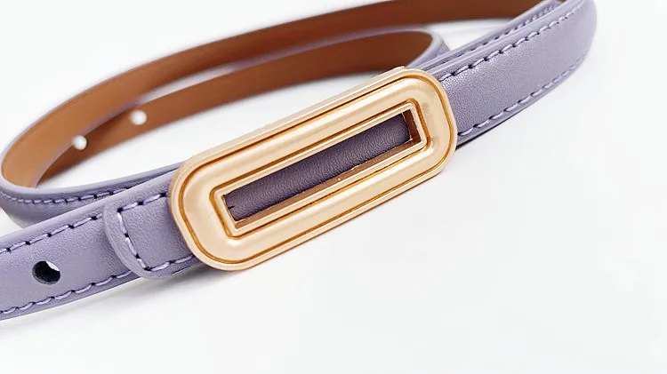 leather fashion belts thin girls belts decorative garment belts for dress or pants