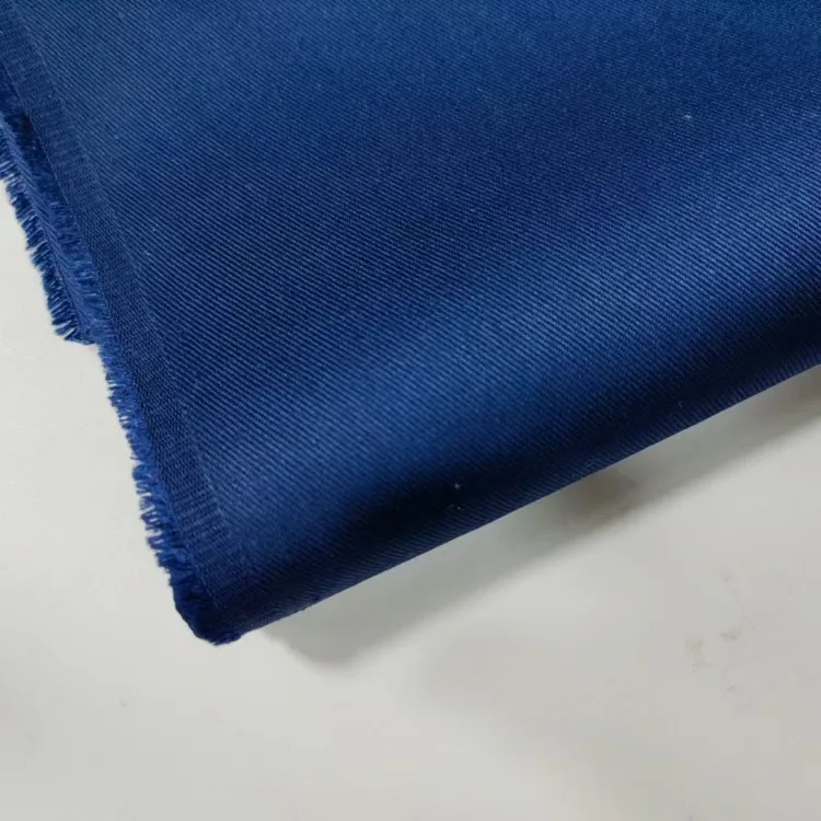 TC Denim Fabric 180gsm Polyester TC Fabric Woven Twill Plain Dyed Workwear Fabric Garments