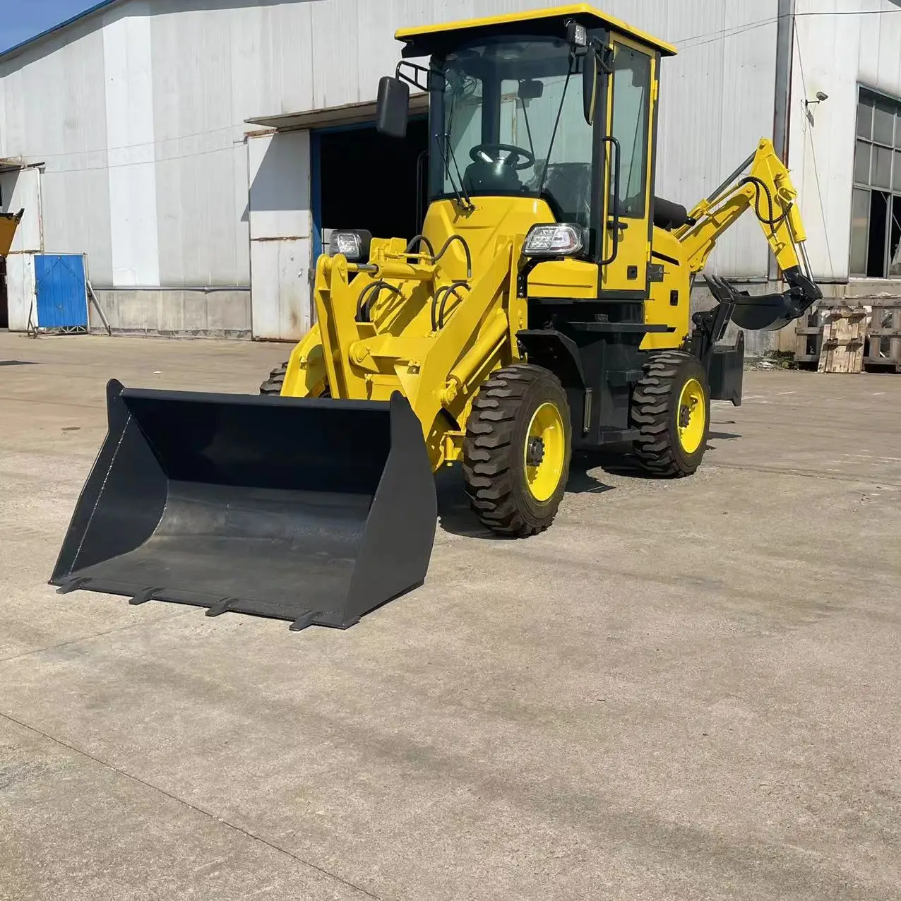 Wheel Excavator Compact Tractor with Mini Backhoe Loader 4WD High Quality Cheap Ta08-12