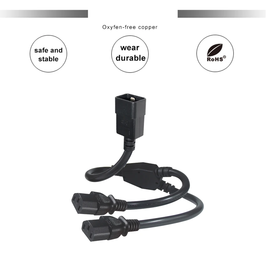 320 Мужской 2 Женский 14Awg сплитер Тип 12Awg 3 Pin отверстие кабеля штепсельную вилку шнура питания ИЭК C20 сплиттер T C13 Y