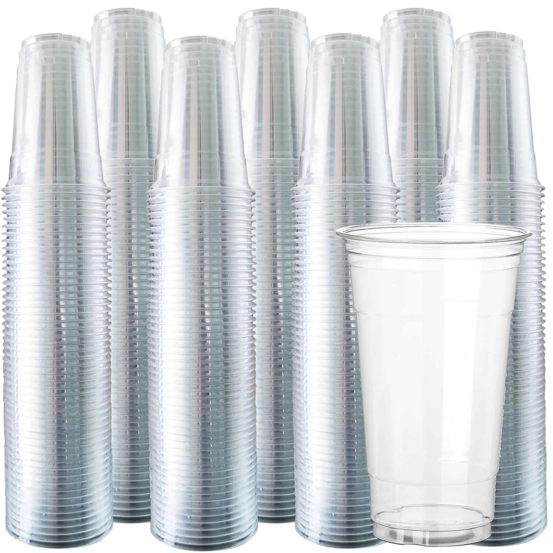 Amazon Best Seller Disposable Plastic Cup 24 oz PET Clear Plastic Cup for Cold Drink Beverage Juice Iced Drinks Water