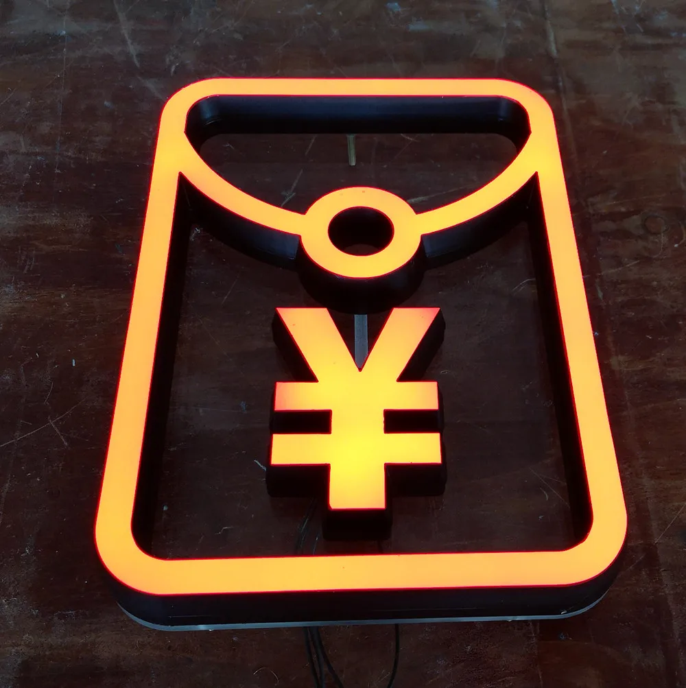 Clear acrylic board custom Logo 3d led acrylic sign