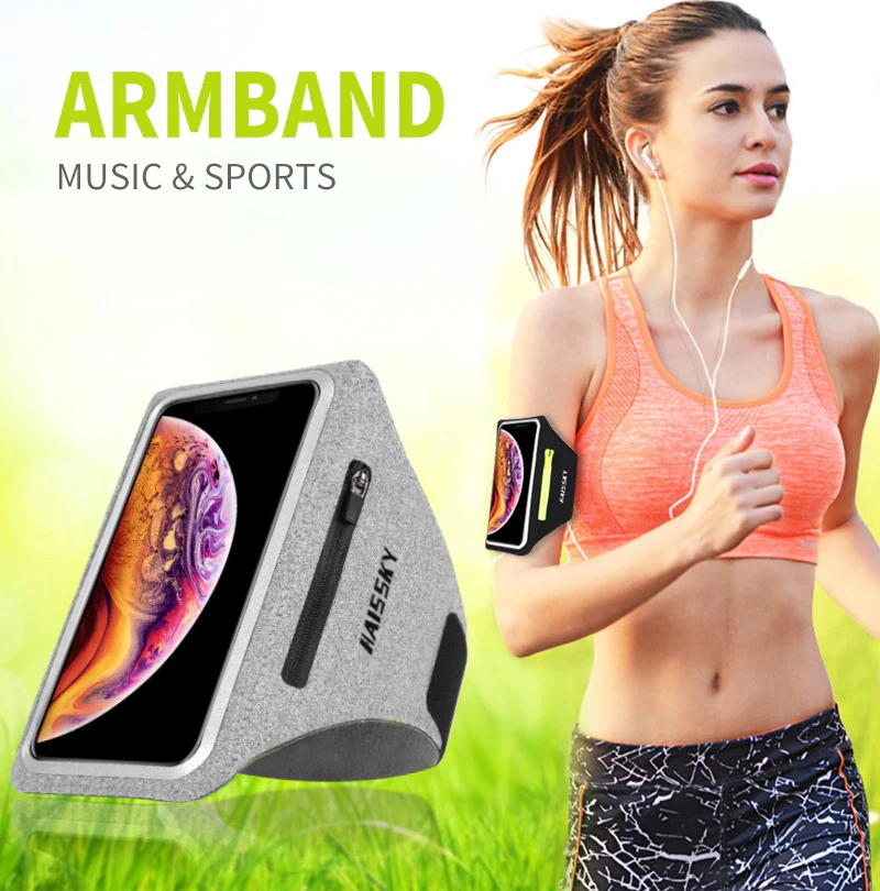 New Trendy Hot Sale Lightweight Touch Screen Breathable Sport Running Exercise Cellphone Holder Armband for Iphone 15 Saumsung