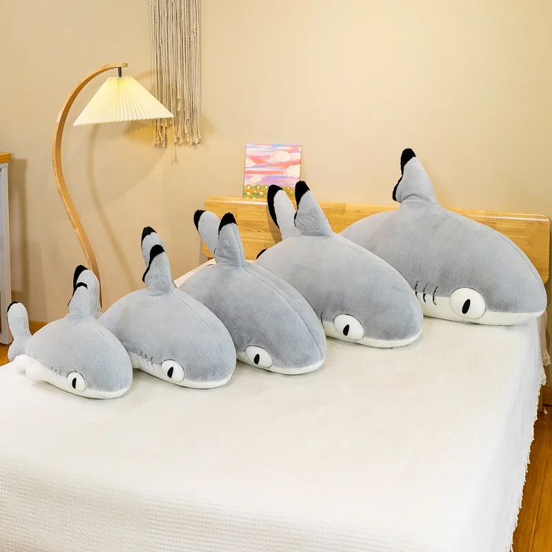 Big Eyes Cartoon Shark Soft Toy Sleeping Dolls Floor Pillows Plush Ocean Sea Animals Shark Stuffed Toys