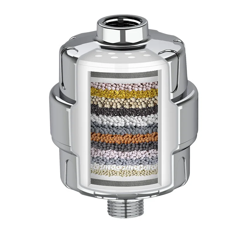 Bathroom universal shower head filter multi-stage shower head water filter stainless steel universal shower head filter