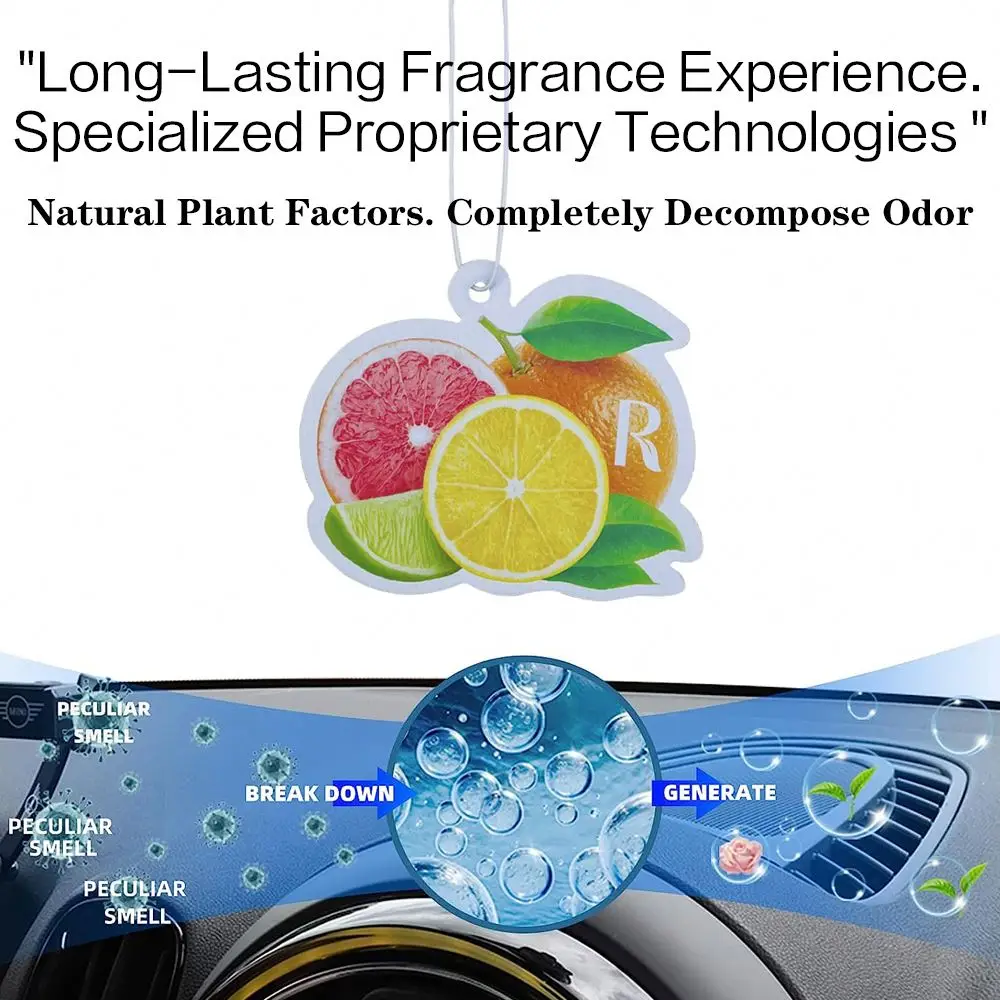 Super strong long lasting scent custom design anime paper car air freshener Different smells custom air freshener car with logo