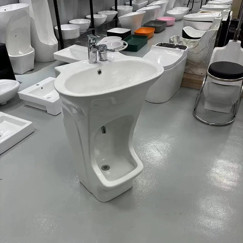 Wudu sink Pedestal ceramic bathroom sink farmhouse Washing free standing foot washer hotel Courtyard Muslim vanity Arabic hot