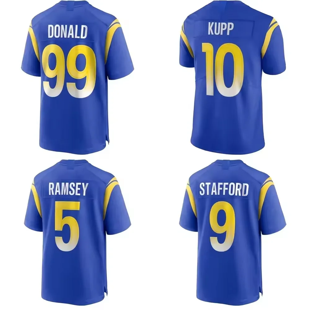 Stitched American football Jersey 2024 Los Angeles City Team Jerseys #99 Donald #9 Stafford #10 Kupp