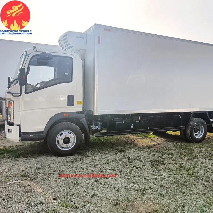 Sinotruck howo 4X2 LHD 5tons Fruit and vegetable, Frozen meat refrigerator truck with Thermo king Refrigeration unit for sale