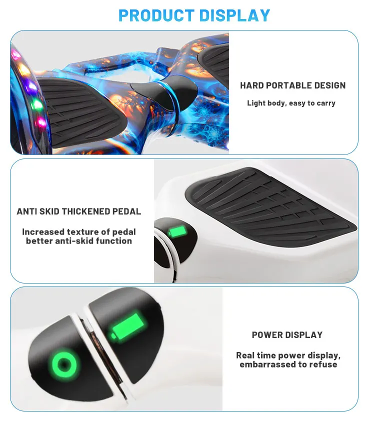 Best Popular 6 Inch Two Wheel Kids Electric Hover Balance Scooter Board with Handle