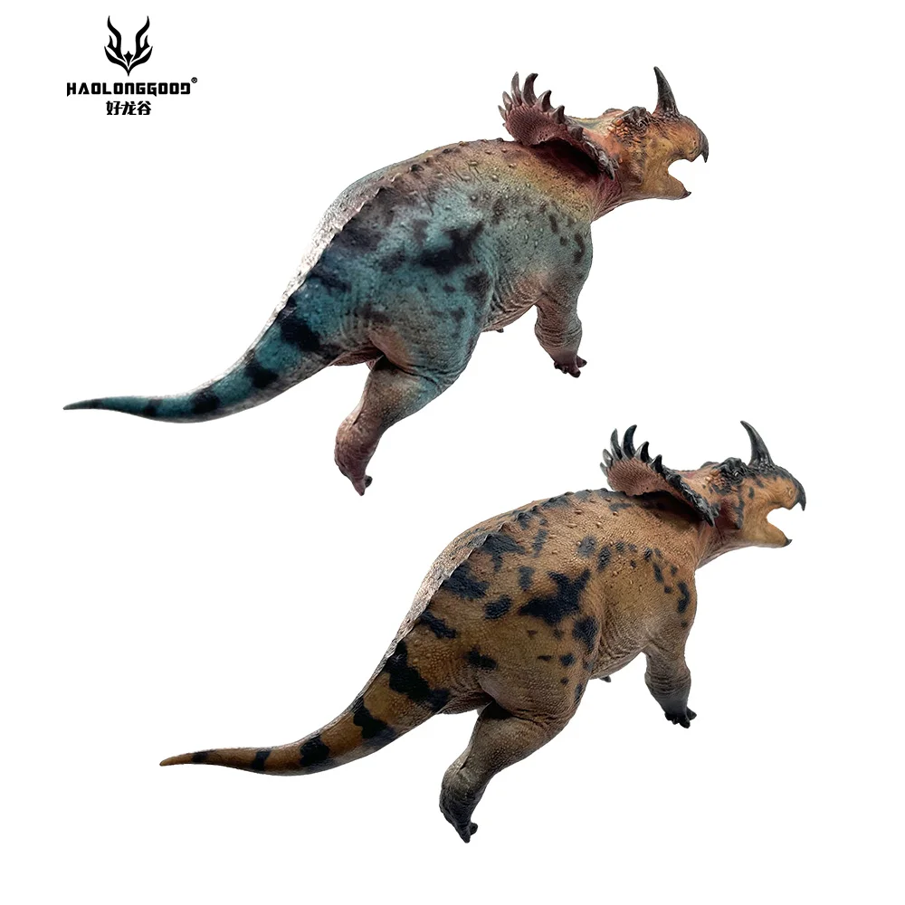 HaoLongGood High Customization Animated Dinosaur Models Lifesize Simulation Triceratops Model Sinoceratops For Sale Plastic PVC