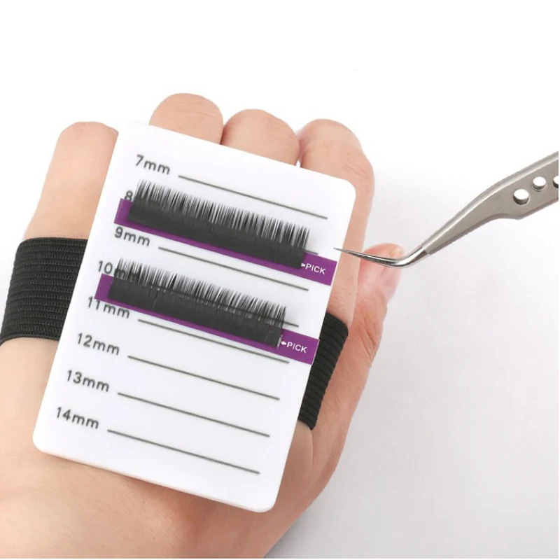 Portable white acrylic eyelash board flower board fetching station handheld grafting false eyelashes display board