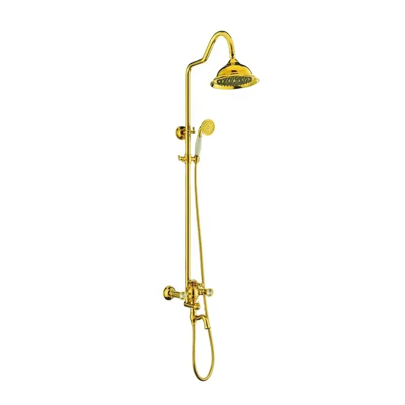 Kangrun Antique  Single Handle Brass gold Shower Set&Shower Mixer&Bathroom Shower