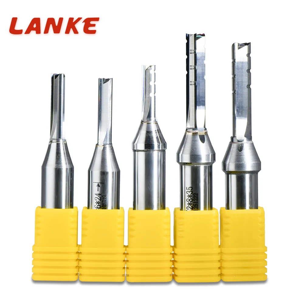 Best Price  Tct 3 Flutes Slotting Bits With Teeth End Mill For Woodworking  Straight Bit