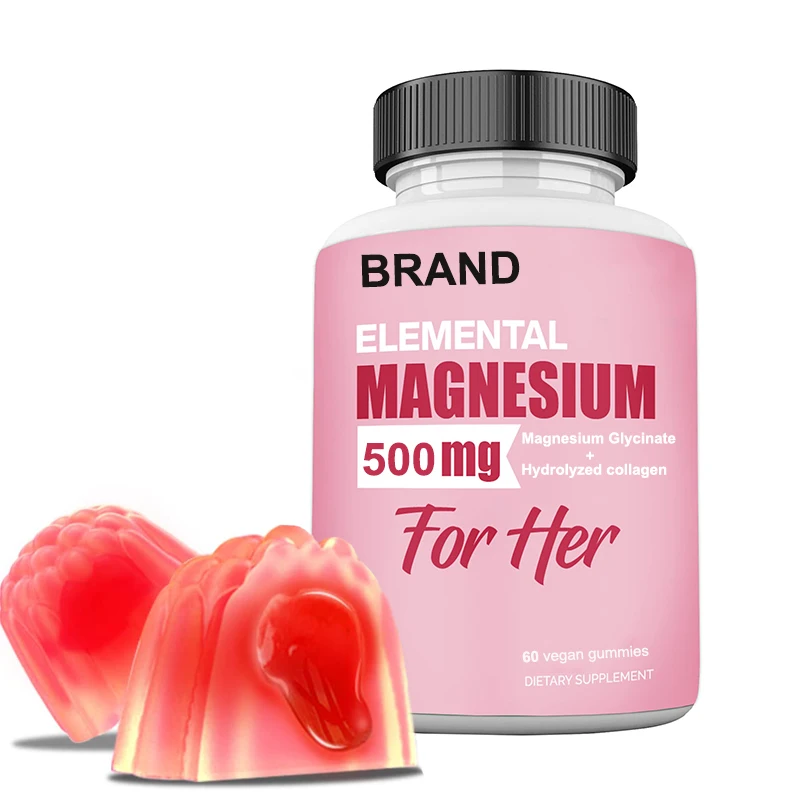 Fillmore Hydrolyzed Collagen Gummies Calcium Magnesium Gummies for Women Support Healthy Skin Hair Nails Bone Health