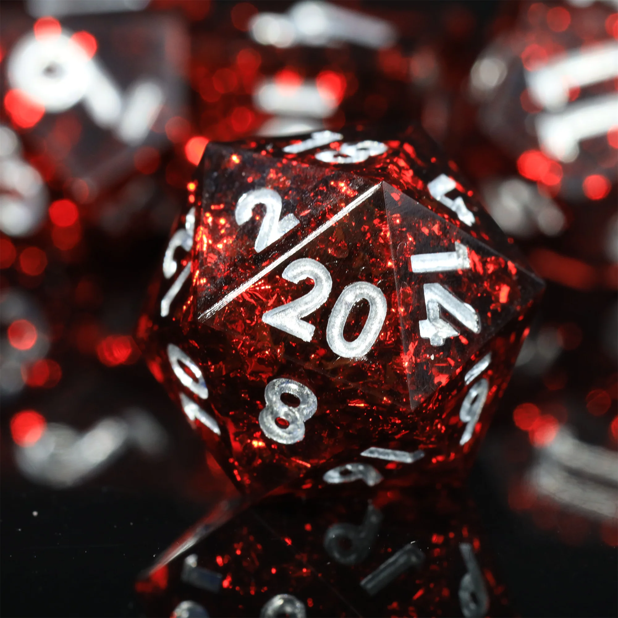 MINI PLANET DND Dice Set Handmade Colored Polyhedral Resin Dice with Sharp Edges For Kickstarter Custom DND Dice Set and D6 D20